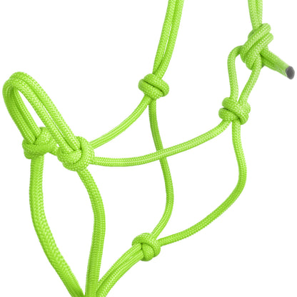 Cabezada de cuerda anudada con ramal Pool's - Lime