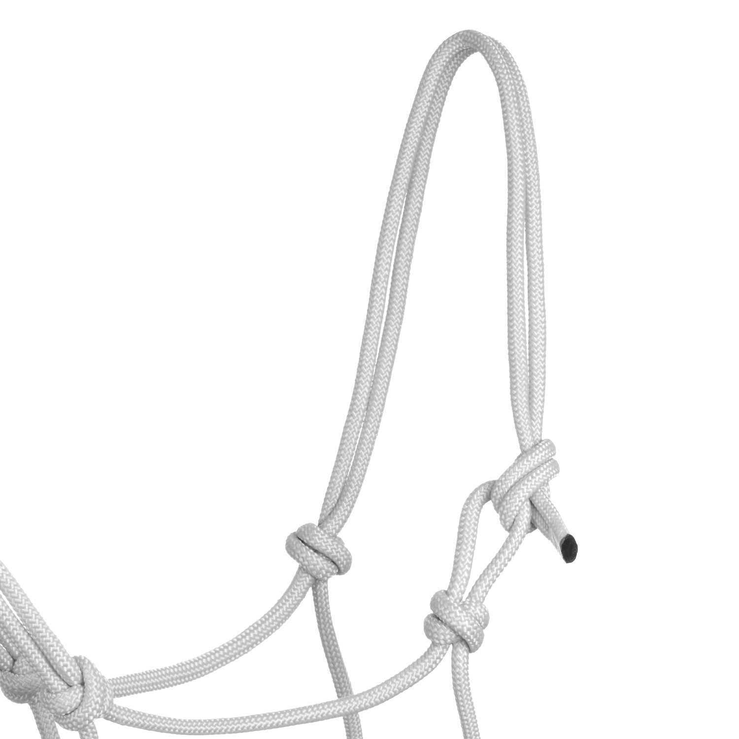 Cabezada de cuerda anudada con ramal Pool's - Blanco