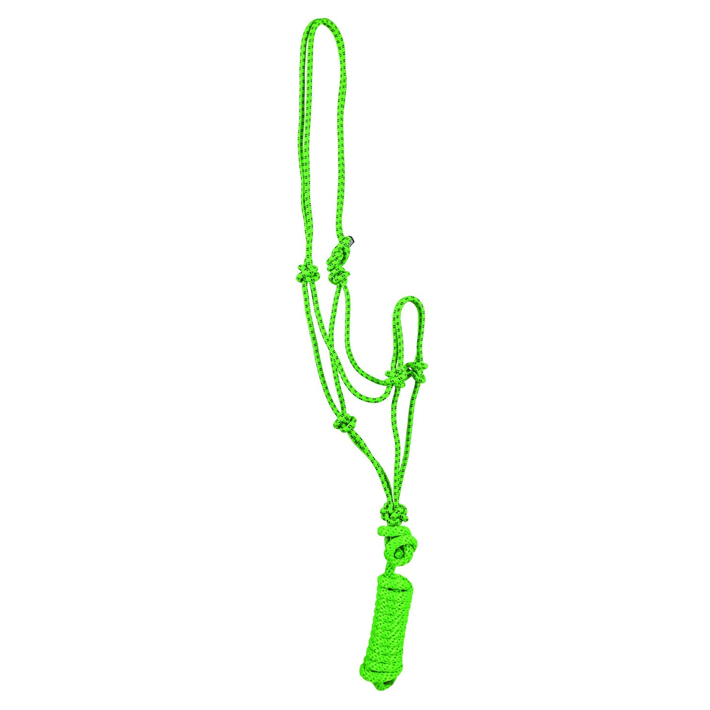 Cabezada de cuerda anudada con ramal modelo Twin Pool's - Lime