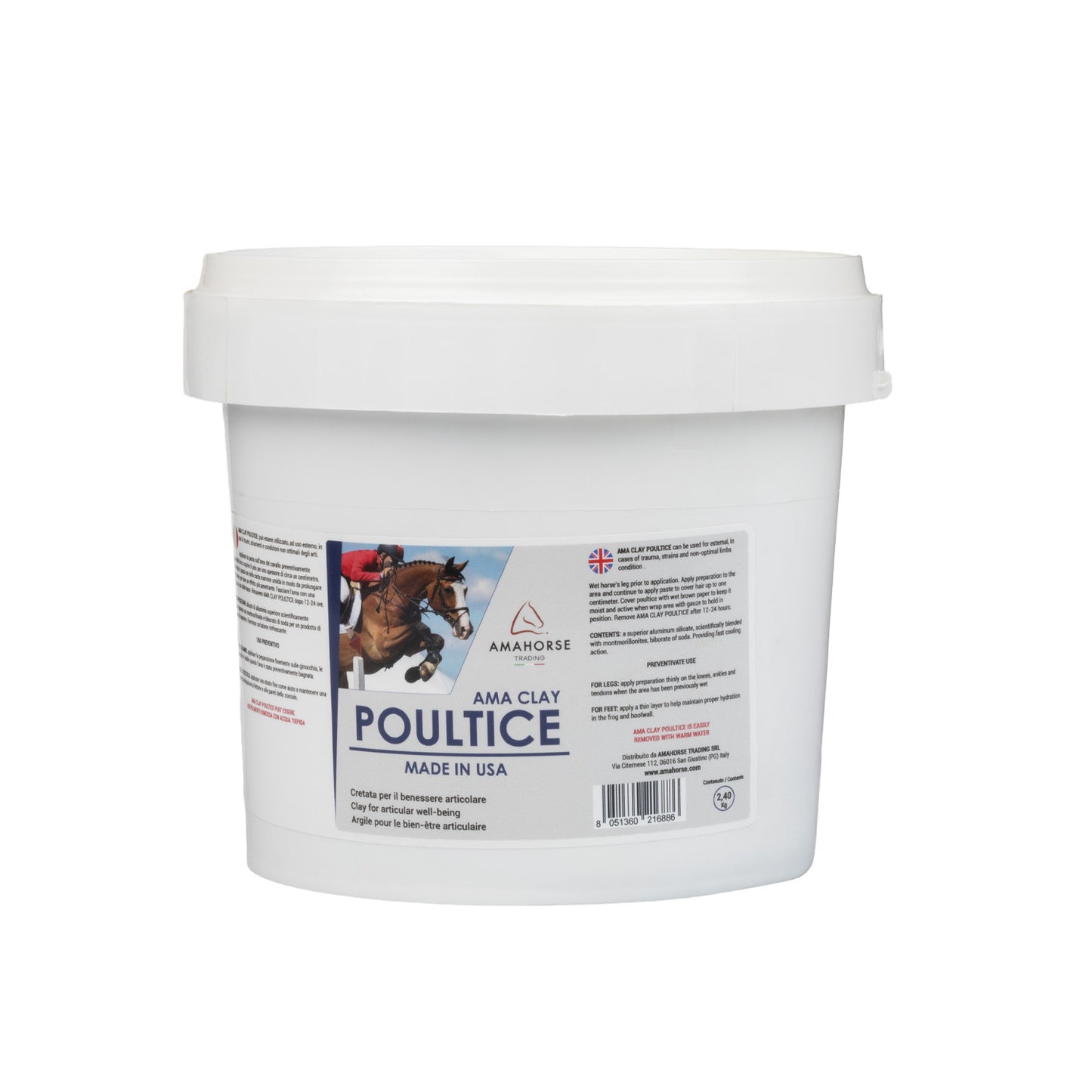 Cataplasma de amaclay hecho en EE. UU. (2,40 kg) AmaHorse