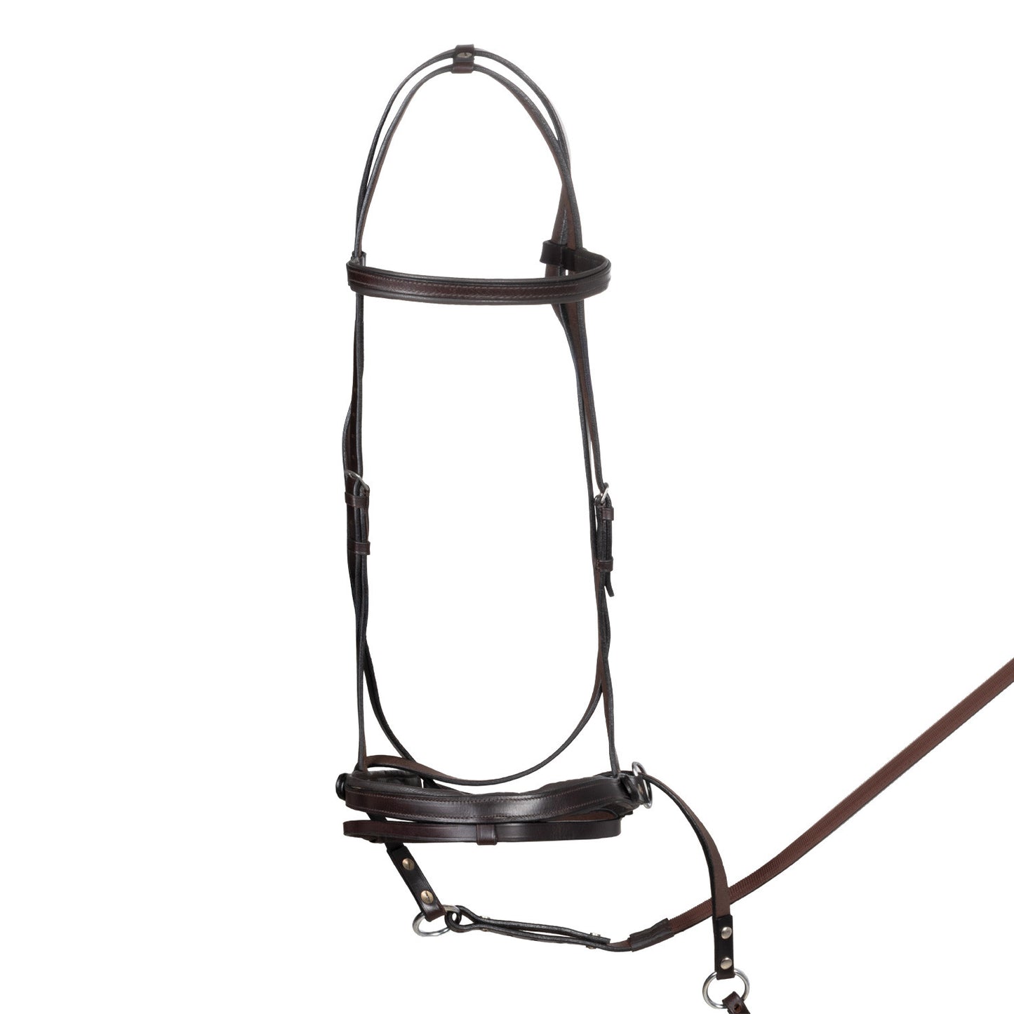 Testera bitless horse ball con riendas Umbria Equitazione - Marrón