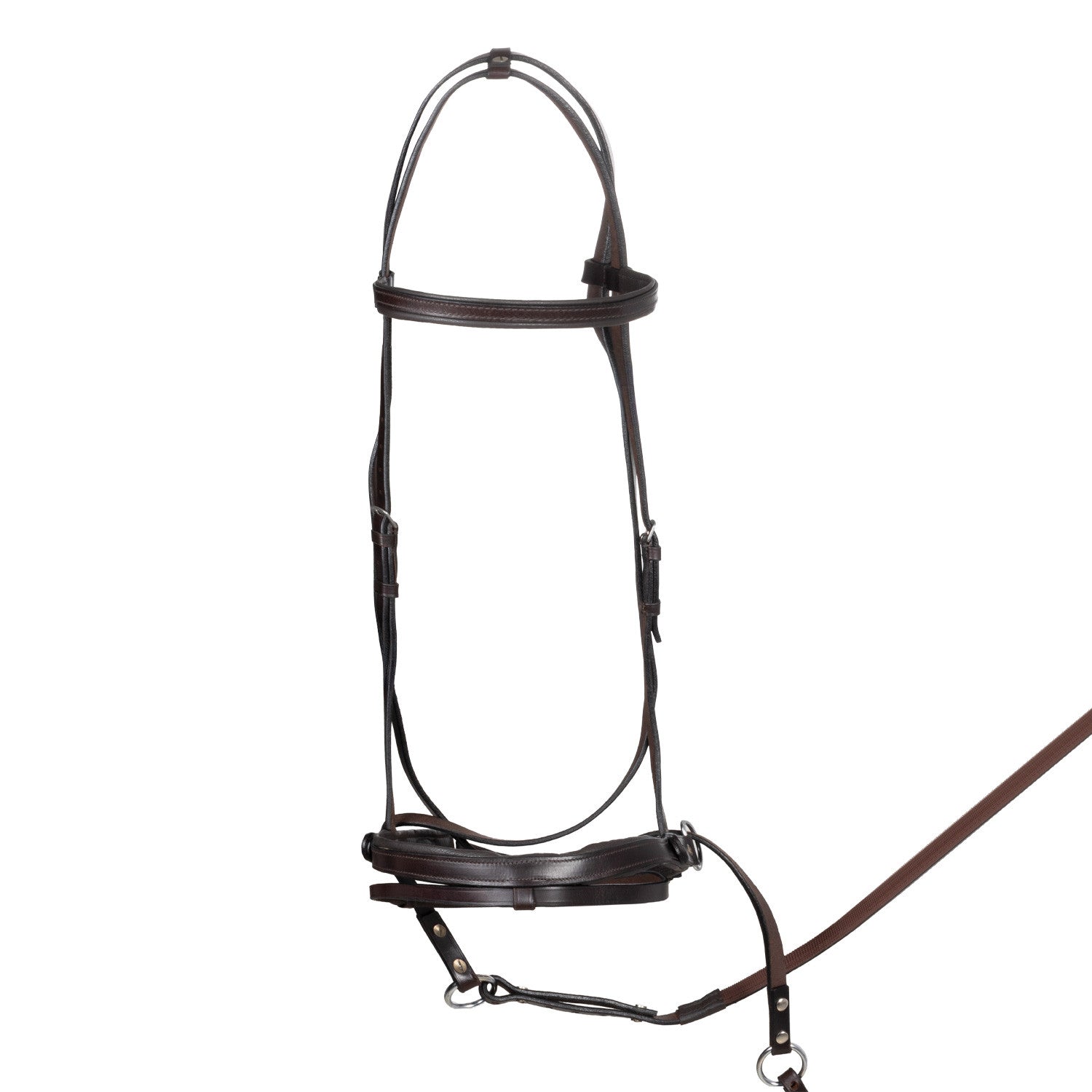 Testera bitless horse ball con riendas Umbria Equitazione - Marrón