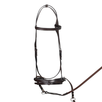 Testera bitless horse ball con riendas Umbria Equitazione - Marrón