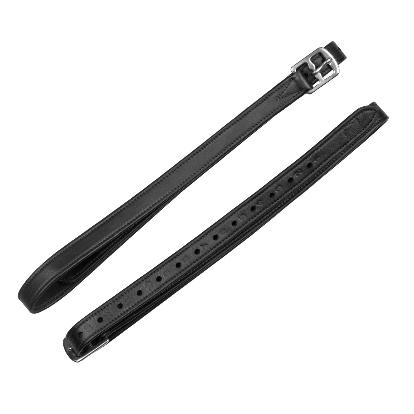 Estribos de cuero doble Supreme - Negro