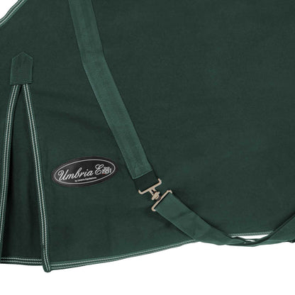 Manta de algodón modelo Málaga Umbria Equitazione - Verde