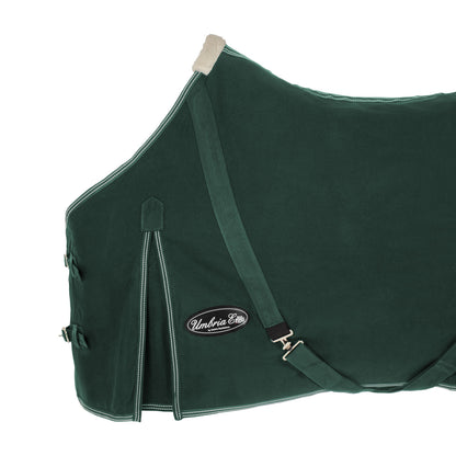 Manta de algodón modelo Málaga Umbria Equitazione - Verde