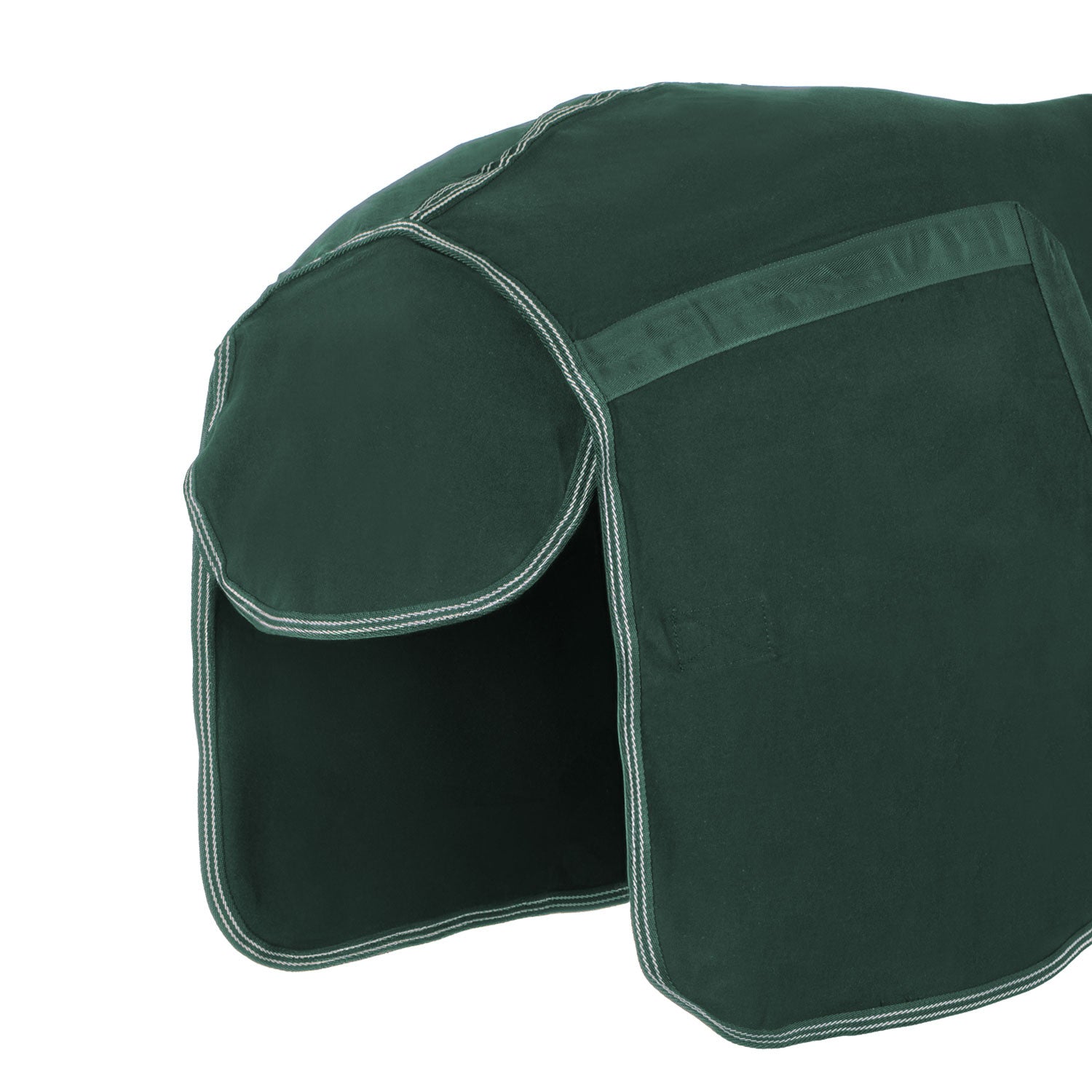 Manta de algodón modelo Málaga Umbria Equitazione - Verde