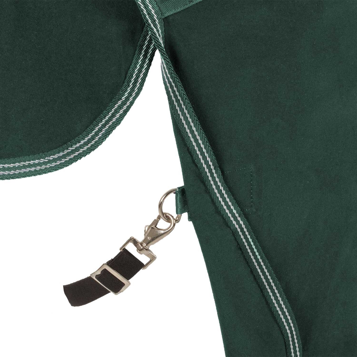 Manta de algodón modelo Málaga Umbria Equitazione - Verde