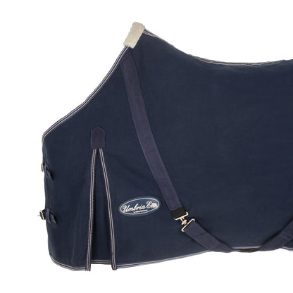 Manta de algodón modelo Málaga Umbria Equitazione - Azul marino