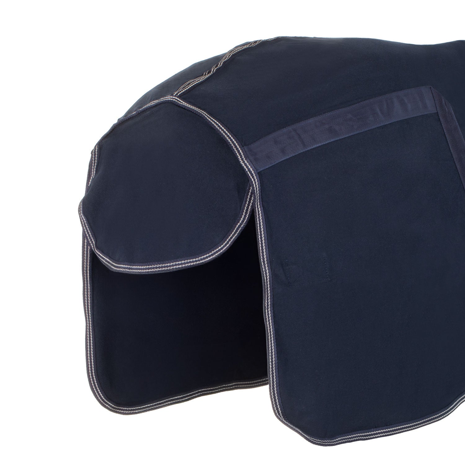 Manta de algodón modelo Málaga Umbria Equitazione - Azul marino
