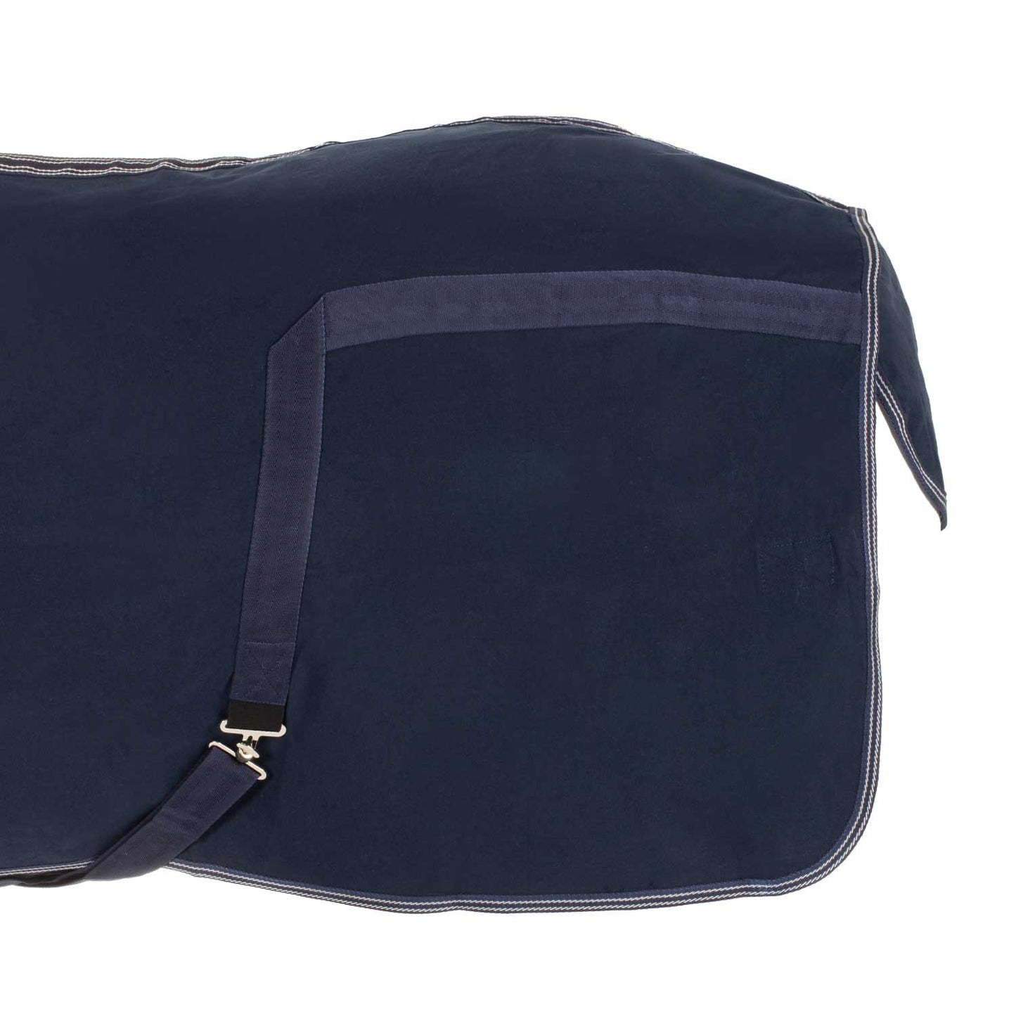 Manta de algodón forrada de lana modelo Malmo Umbria Equitazione - Azul marino
