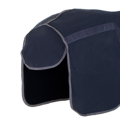 Manta de algodón forrada de lana modelo Malmo Umbria Equitazione - Azul marino