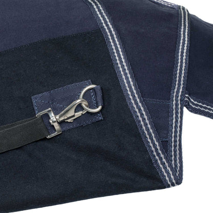 Manta de algodón forrada de lana modelo Malmo Umbria Equitazione - Azul marino