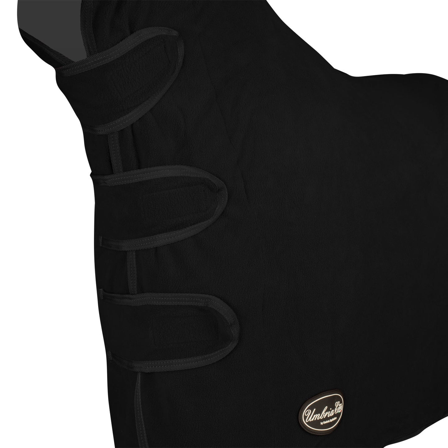 Manta polar antipilling con cuello modelo Yukon+ Umbria Equitazione - Negro