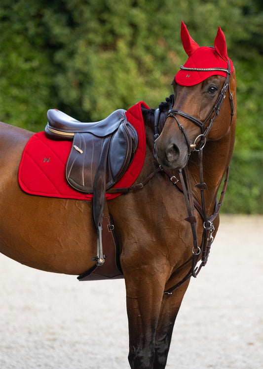 Maximilian Equestrian Velvet mantilla de salto (Crimson) para equitación - vista 2
