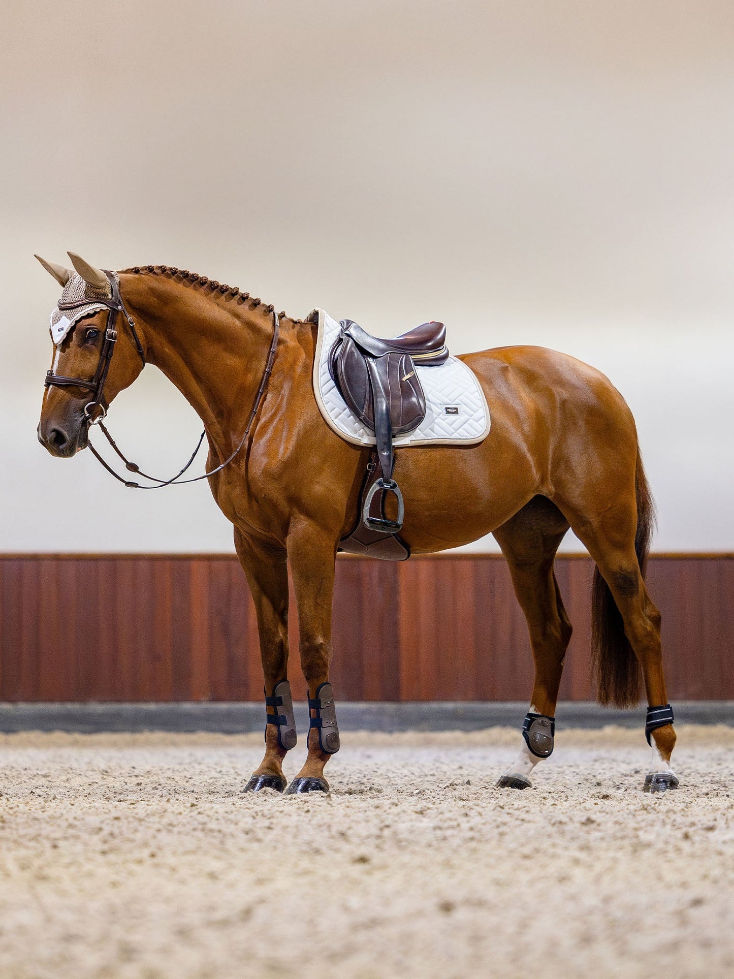 Ear Bonnet Equestrian Stockholm Ear Bonnet Sand detalle 8