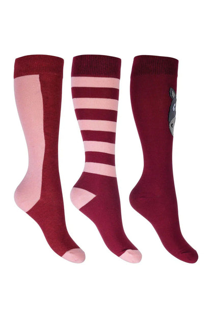 Calcetines niños -Grenada- set 3 pares HKM para equitación