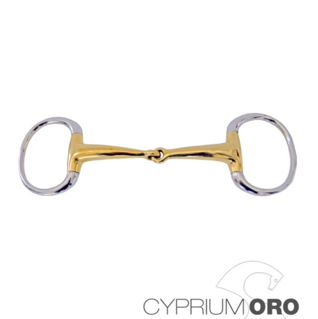 Embocaduras Filete Sefton Cyprium Oro Oliva para equitación