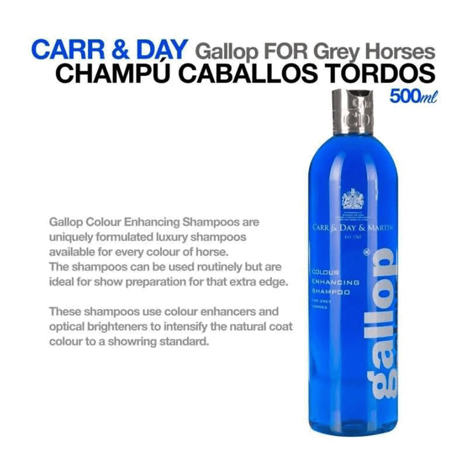 Champú para caballos tordos Carr & Day-Rincón del Valle