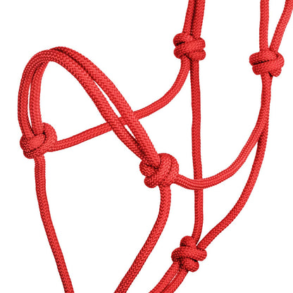 Cabezada cuerda anudada soft control A1706006-07 Pool's - Rojo
