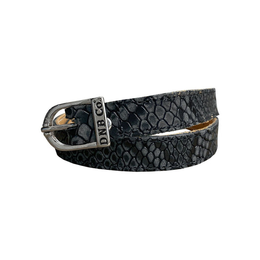 Botas de equitación De Niro Spur Straps Spur Straps - Regal Black Snakeskin para equitación