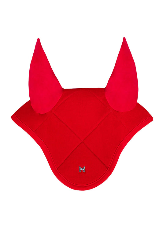 Maximilian Equestrian Velvet orejeras (Crimson) para equitación