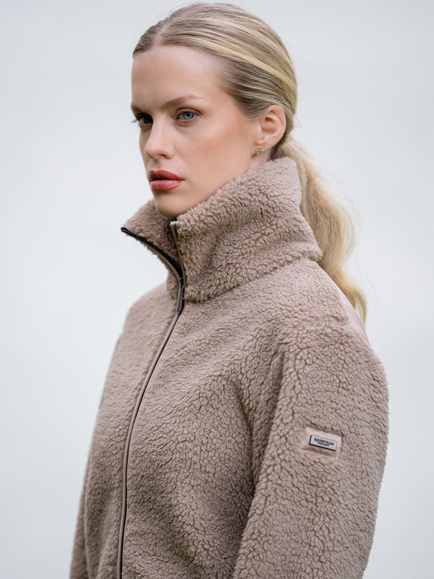 Teddy Fleece Jacket Equestrian Stockholm Teddy Fleece Jacket Sand detalle 8