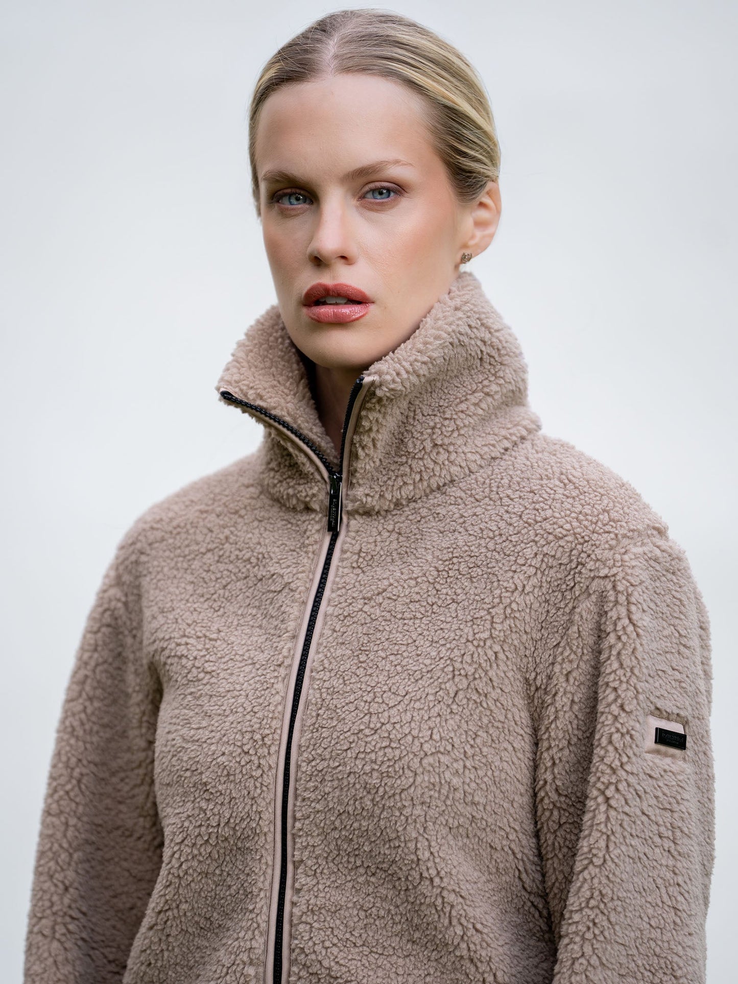 Teddy Fleece Jacket Equestrian Stockholm Teddy Fleece Jacket Sand detalle 7