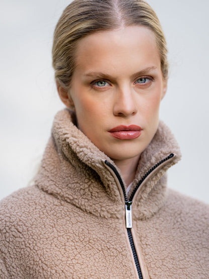 Teddy Fleece Jacket Equestrian Stockholm Teddy Fleece Jacket Sand detalle 5