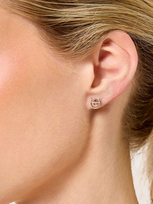 Accesorio ecuestre Logo Earrings Equestrian Stockholm Logo Earrings Silver para equitación