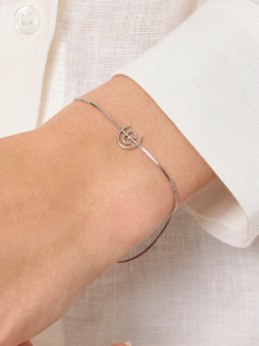 Accesorio ecuestre Logo Bracelet Equestrian Stockholm Logo Bracelet Silver para equitación
