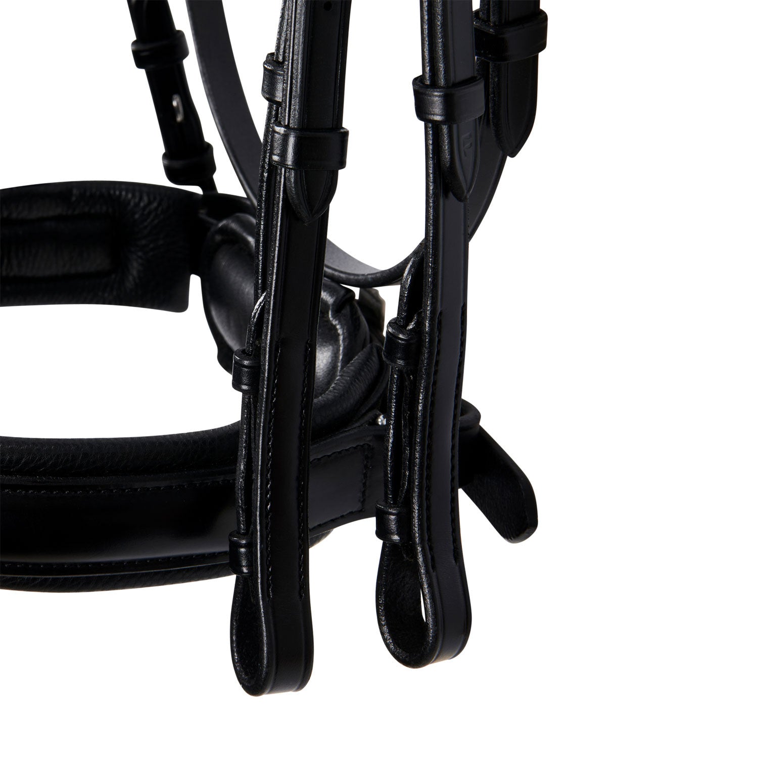Brida de doma de cuero sin riendas Equestro - Negro
