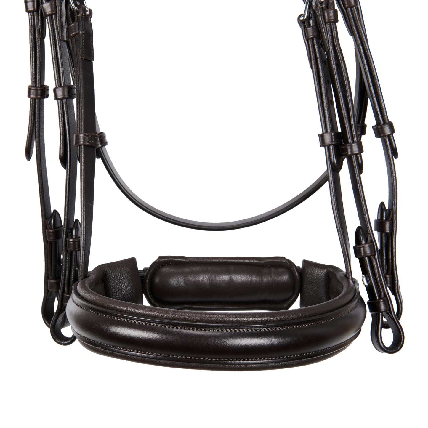 Brida de doma de cuero sin riendas Equestro - Marrón oscuro
