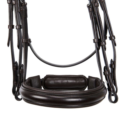 Brida de doma de cuero sin riendas Equestro - Marrón oscuro