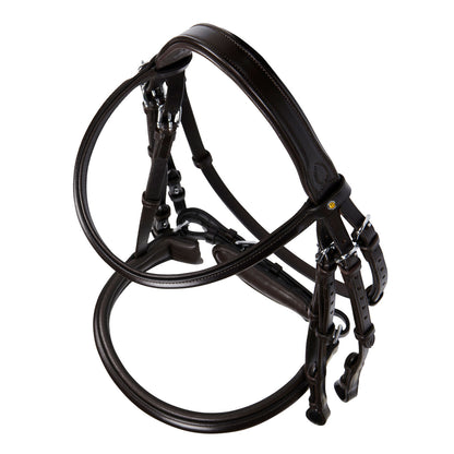 Brida de doma de cuero sin riendas Equestro - Marrón oscuro