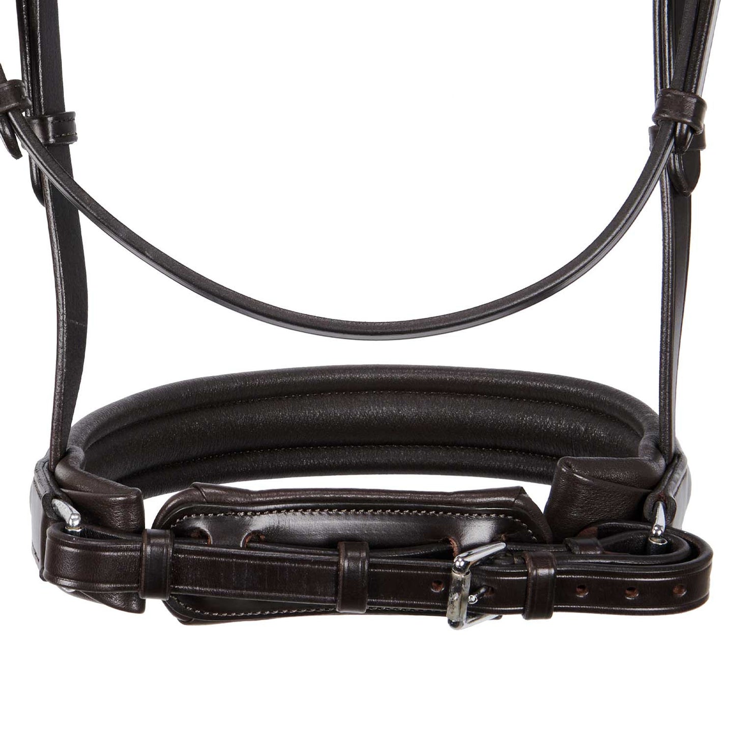 Brida de doma de cuero sin riendas Equestro - Marrón oscuro