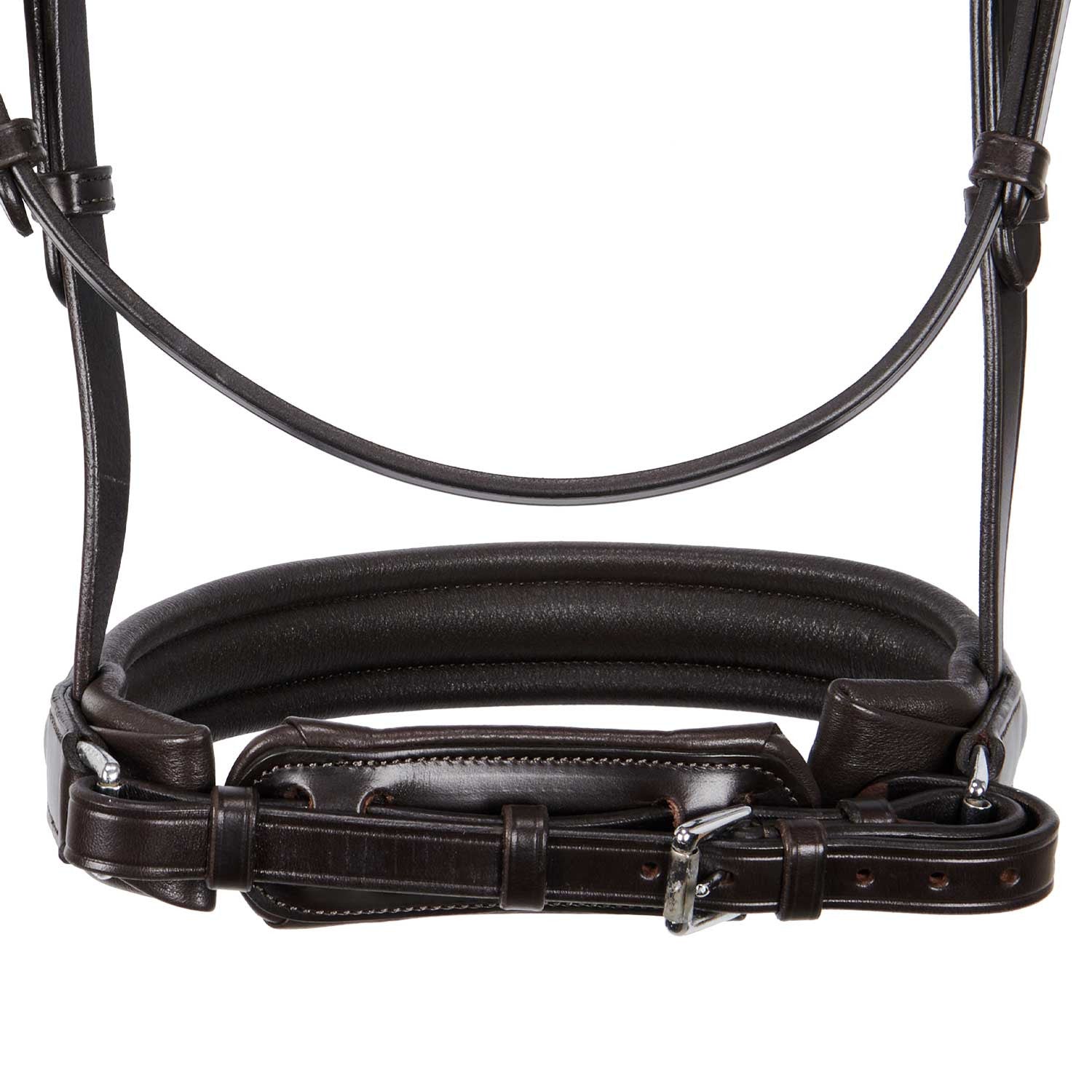 Brida de doma de cuero sin riendas Equestro - Marrón oscuro