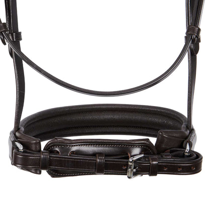 Brida de doma de cuero sin riendas Equestro - Marrón oscuro