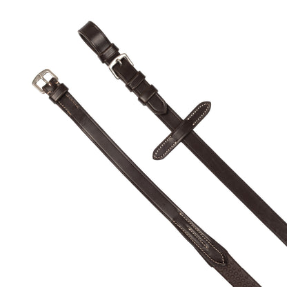 Riendas para cabezada inglesa con hebillas niqueladas Equestro - Marrón oscuro