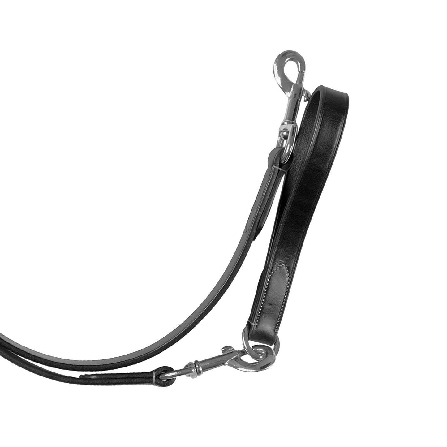 Riendas de retroceso de cuero Equestro - Negro