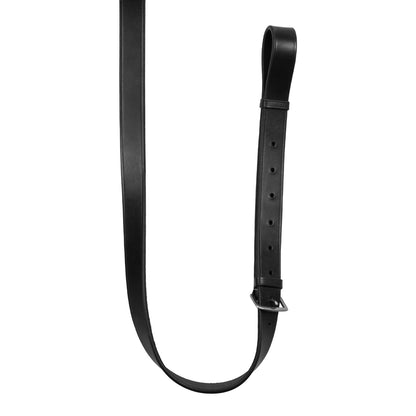 Riendas con martingala de cuero y goma Equestro - Negro