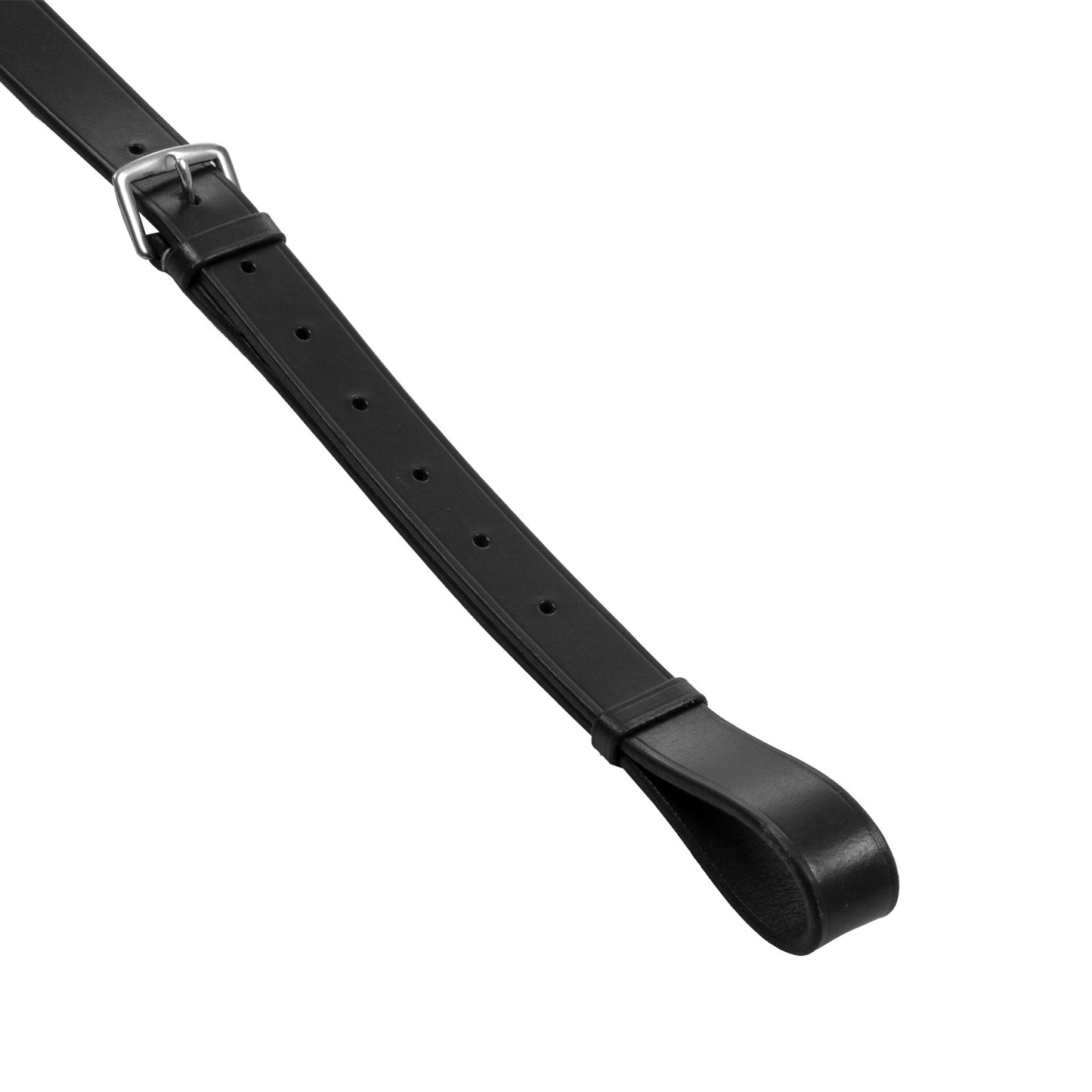 Riendas con martingala de cuero y goma Equestro - Negro