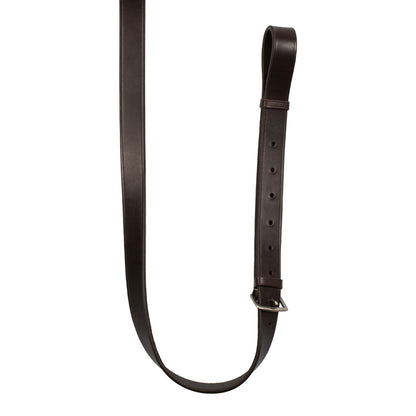 Riendas con martingala de cuero y goma Equestro - Marrón oscuro