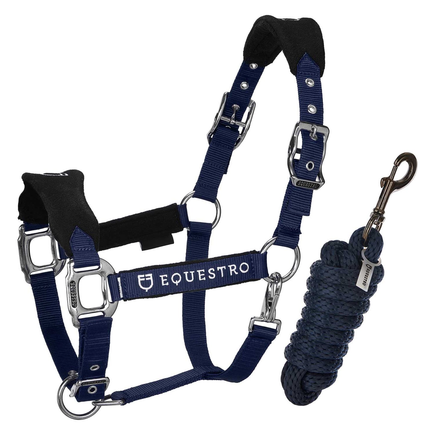 Cabezada doble regulación ramal coordinado Equestro - Azul marino