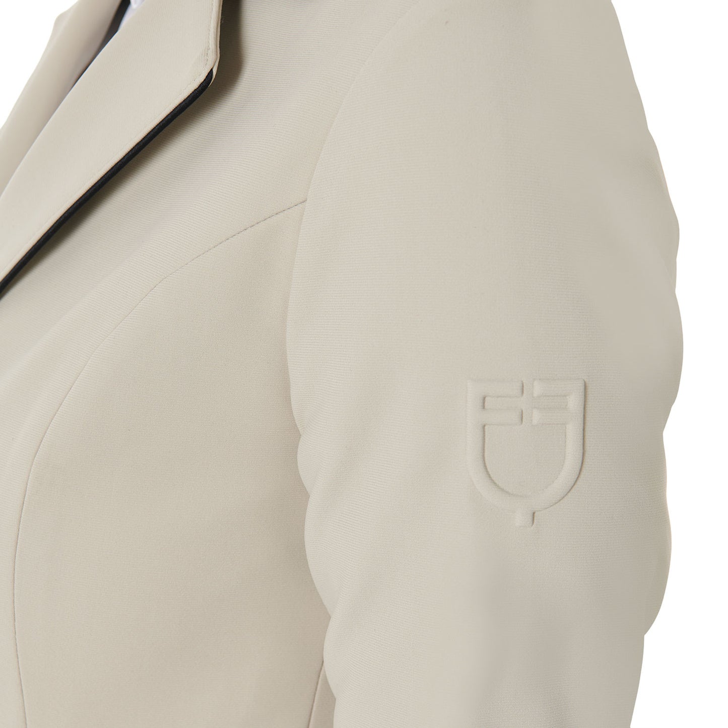 Chaqueta de mujer de concurso de tres botones Equestro - Oxford Tan