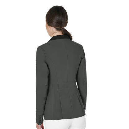 Chaqueta de mujer de concurso de tres botones Equestro - Grey/Black