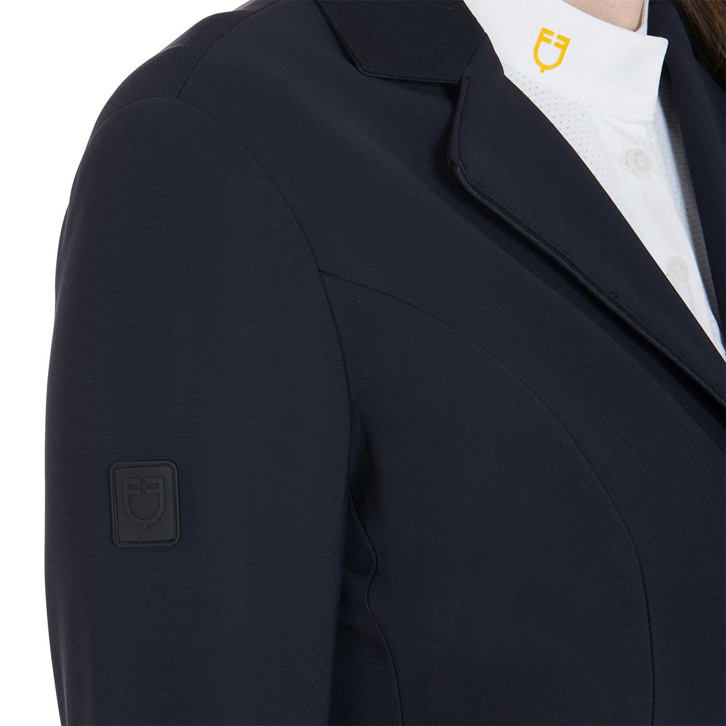 Chaqueta de mujer de concurso de tres botones Equestro - Azul marino