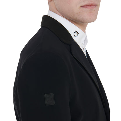 Chaqueta de hombre de concurso de tres botones Equestro - Negro
