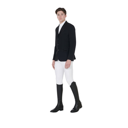 Chaqueta de hombre de concurso de tres botones Equestro - Negro
