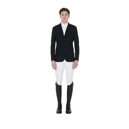 Chaqueta de hombre de concurso de tres botones Equestro - Negro